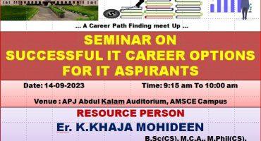 Seminar on successful IT career options for it aspirants